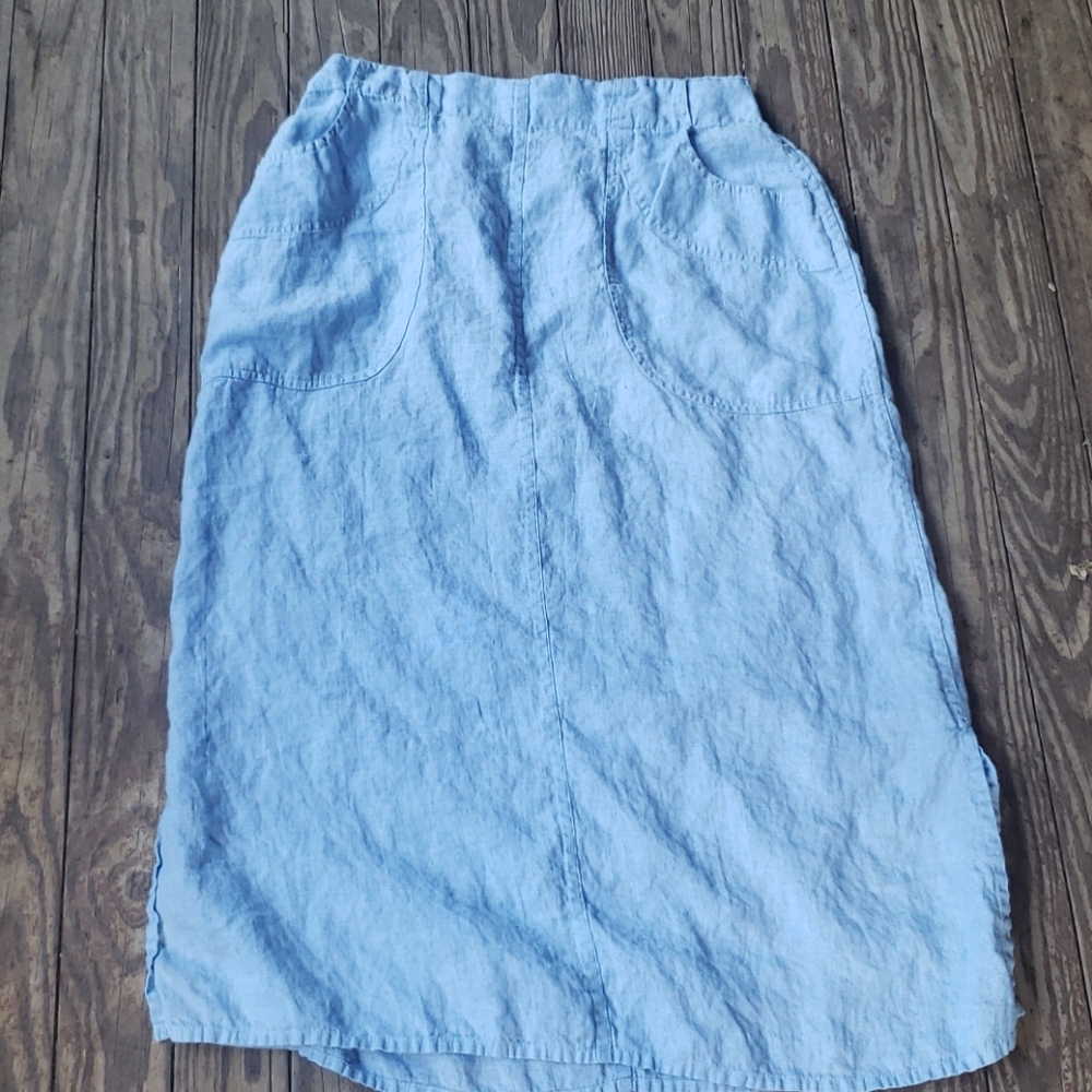 FLAX Sky Blue Maxi Skirt